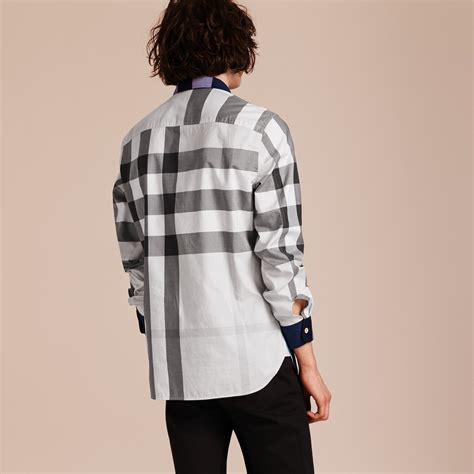 check cotton poplin shirt